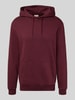 Only & Sons Bluza z kapturem o kroju regular fit z mieszanki bawełny model ‘CERES’ Bordowy