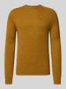 MCNEAL Regular fit gebreide pullover van pure wol Mosterdgeel