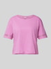 Jake*s Casual T-Shirt mit Häkelspitze Pink