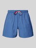 MCNEAL Relaxed Fit Badeshorts mit Logo-Stitching Rauchblau