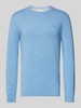 s.Oliver RED LABEL Regular Fit Strickpullover aus reiner Baumwolle Hellblau