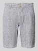 Colours & Sons Regular Fit Leinenshorts mit Gesäßtaschen Dunkelgrau