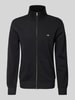 Gant Regular Fit Sweatjacke mit Label-Stitching Modell 'SGIELD' Black