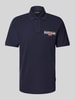 Napapijri Slim Fit Poloshirt mit Label-Print Modell 'AYLMER' Marine