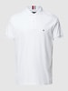 Tommy Hilfiger Regular fit poloshirt met labelstitching Wit