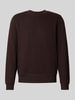 MCNEAL Regular Fit Sweatshirt aus Baumwoll-Mix mit Rundhalsausschnitt Schoko