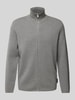 Marc O'Polo Regular Fit Strickjacke aus reiner Bio-Baumwolle Anthrazit