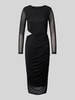 Only Eng anliegendes Maxikleid aus Mesch Modell 'PARIS' Black