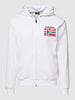 Napapijri Sweatjack met logoprint, model 'GUIRO' Wit