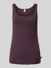 QS Tanktop mit tiefem Rundhalsausschnitt Aubergine