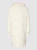 Jake*s Casual Steppmantel mit Strukturmuster Ecru