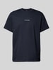 G-Star Raw T-shirt met labelprint Donkerblauw