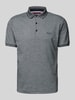 HECHTER PARIS Poloshirt mit kurzer Knopfleiste Marine