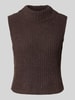 monari Slim Fit Pullunder mit Stehkragen Schoko
