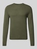 MCNEAL Strickpullover mit Rundhalsausschnitt Khaki Melange