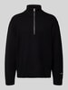 Jack & Jones Gebreide pullover met ribboorden, model 'NORREBRO'' Zwart