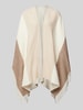 WHITE LABEL Poncho met franjes Beige