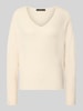 Oui Strickpullover aus Viskose-Mix Modell 'FREYJA' Weiss