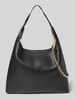 Seidenfelt Handtasche mit Label-Detail Modell 'LAINIO' Black