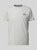 Alpha Industries T-Shirt mit Label-Print Modell 'BASIC' Mittelgrau Melange