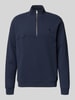 Armedangels Regular Fit Troyer aus reiner Baumwolle 'WAARLO FLEECE' Dunkelblau