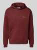 REVIEW Hoodie mit Label-Schriftzug Rostrot