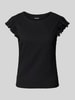 Pieces T-shirt met structuurmotief, model 'LUNA' Zwart