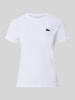 Lacoste Sport Slim Fit Sport-T-Shirt aus Baumwoll-Mix Weiss