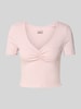 Only Regular Fit Crop Top aus Baumwoll-Elasthan-Mix Modell 'BETTY' Rosa
