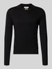 MARKUP Sweter z dzianiny z dodatkiem wiskozy model 'MANICA LUNGA' Czarny