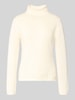 Fynch-Hatton Gebreide pullover van lanawol met opstaande kraag Offwhite