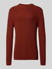 MCNEAL Strickpullover mit Rundhalsausschnitt Dunkelrot