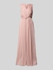 Christian Berg Cocktail Abendkleid in Wickel-Optik Hellrosa Melange