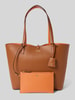 Lauren Ralph Lauren Tote Bag mit Label-Anhänger Cognac