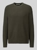 Selected Pullover mit Strukturstrick Dunkelgruen