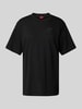 HUGO Relaxed Fit T-Shirt mit Label-Stitching und Rundhalsausschnitt Black