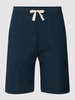 REVIEW Leinenshorts mit Tunnelzug Dunkelblau