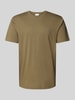 Gant Regular fit T-shirt in gemêleerde look Olijfgroen