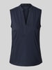 More & More Regular Fit Blusenshirt mit V-Ausschnitt Dunkelblau
