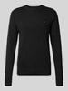 Tommy Hilfiger Regular Fit Strickpullover aus Baumwoll-Kaschmir-Mix Black