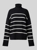 Selected Femme Sweter z dzianiny z golfem model ‘KAMMA’ Czarny