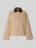 VERO MODA Regular fit blouson met platte kraag model 'CHELSEAPOPPY' Beige