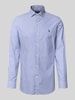 Polo Ralph Lauren Regular Fit Business-Hemd mit Logo-Stitching Royal