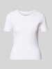 ONLY Slim fit T-shirt van Mix van biologisch katoen Model 'VAL LIFE' Wit