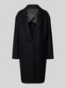 Windsor Lange jas van lanawolmix met kasjmier Zwart