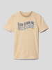 Tom Tailor T-shirt z nadrukiem ze sloganem Wielbłądzi