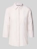 Brax Regular fit linnen blouse met 3/4-mouwen, model 'Vickie' Beige