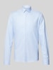 CK Calvin Klein Slim Fit Business-Hemd mit Strukturmuster Modell 'Bari' Bleu