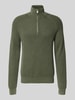 MCNEAL Gebreide pullover met ribboorden Olijfgroen