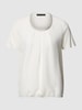 Betty Barclay T-shirt met contrasterende ronde hals Offwhite